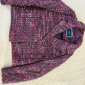 J.Crew lady jacket, pink (confetti) tweed